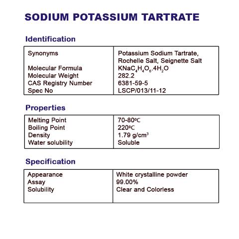 Sodium Potassium Tartrate